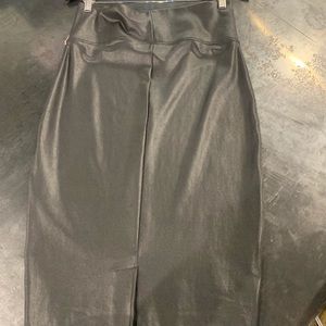 NWT Spanx faux leather skirt.
